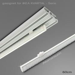 Paneelwagen 60cm für 4mm IKEA-Schienen Aluminium weiß 