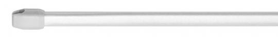 Vitrage oval  5x10mm ausziehbar weiß 100-150cm 2er Set 100-150 cm | weiß